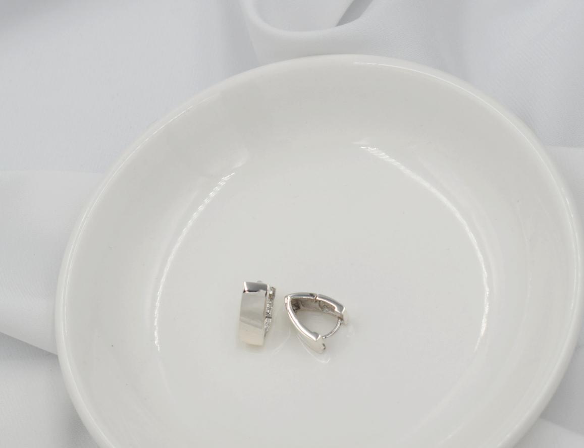 Sterling Silver "V" Shaped Huggies
