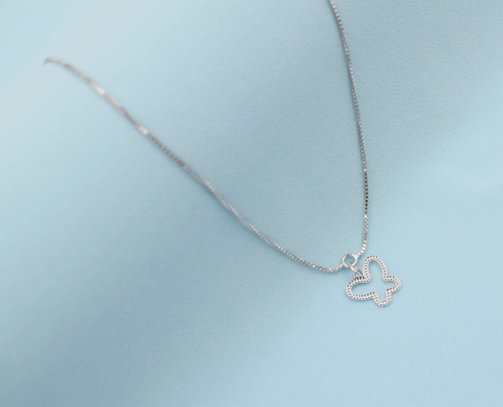 Sterling Silver Ankle Chain With Butterfly