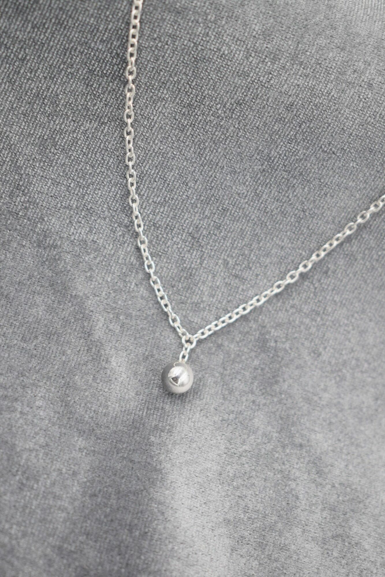 Sterling Silver Ankle Chain With Ball