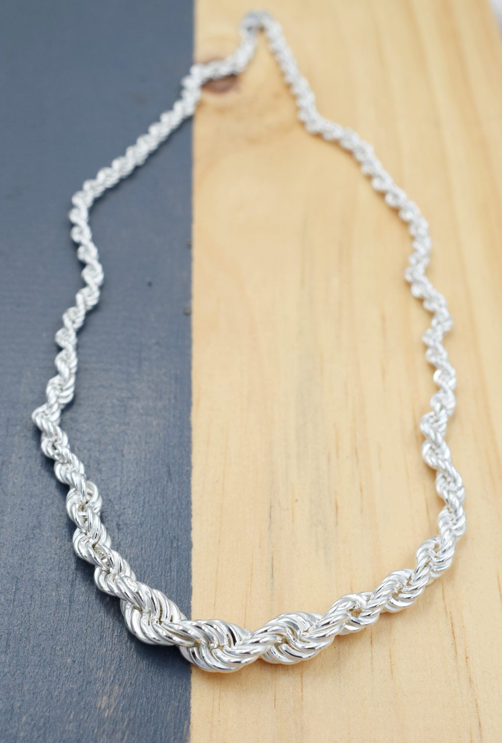 Sterling Silver Rope Necklace