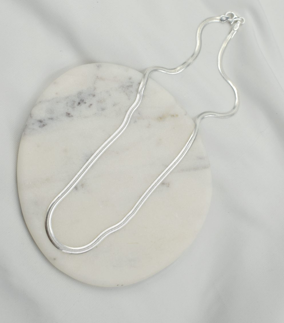 Sterling Silver Flat Snake Chain