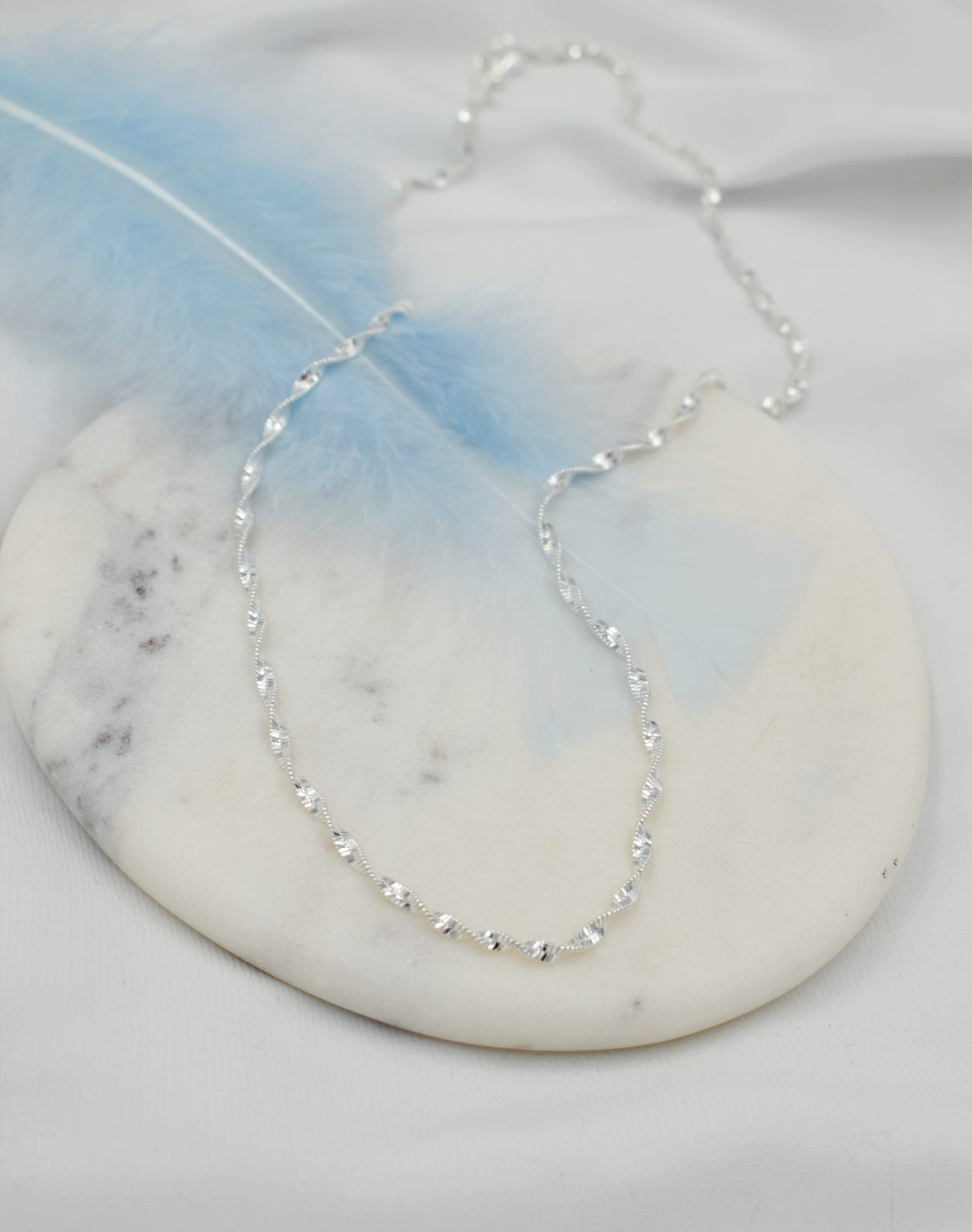 Sterling Silver Twist Necklace