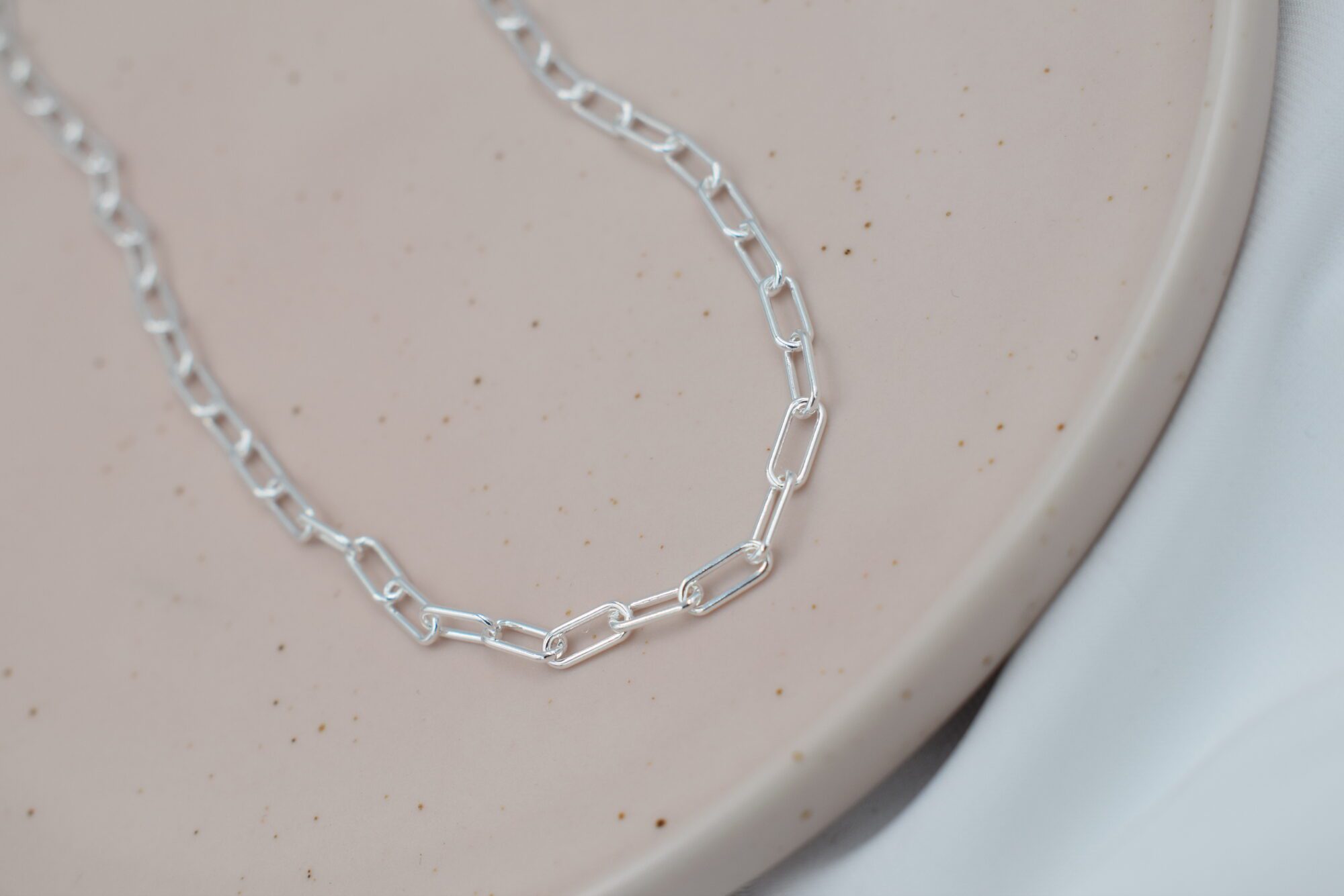 Sterling Silver Paperclip Necklace