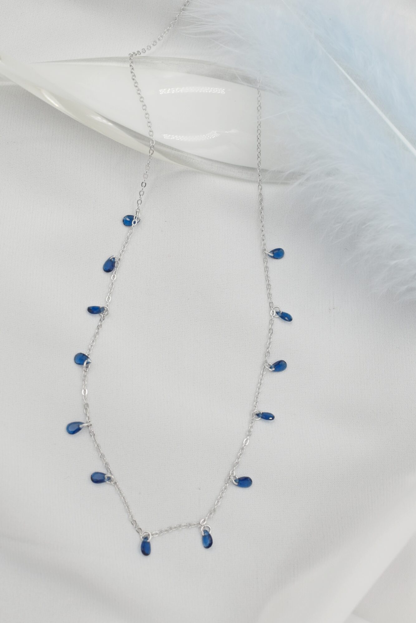 Sterling Silver Blue Necklace