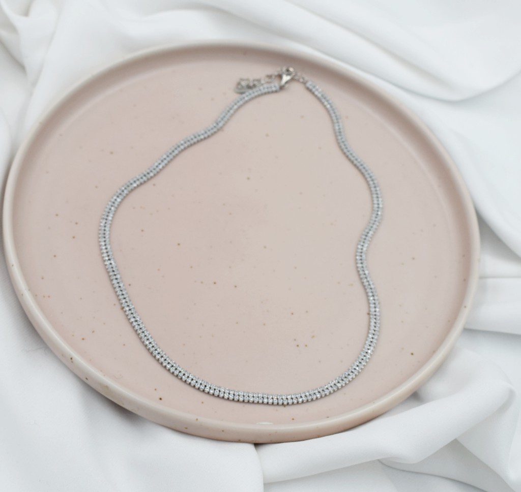 Sterling Silver Cubic Zirconia Necklace