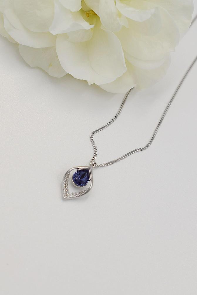 Sterling Silver 'Tanzanite + White' S.C Elements Pendant