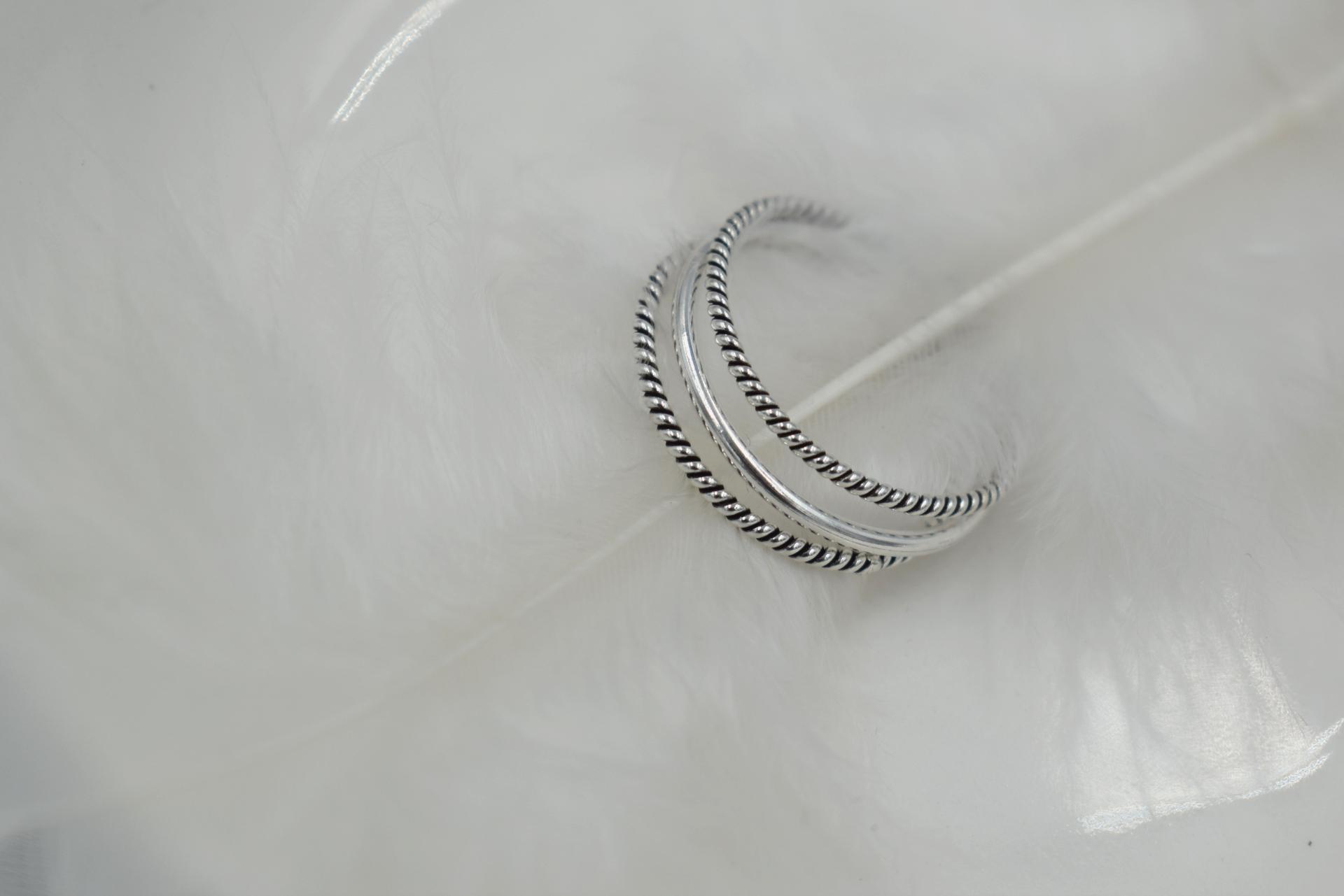 Sterling Silver 3 Band Ring